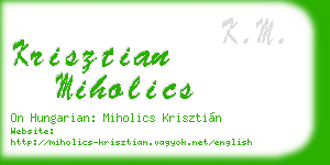 krisztian miholics business card